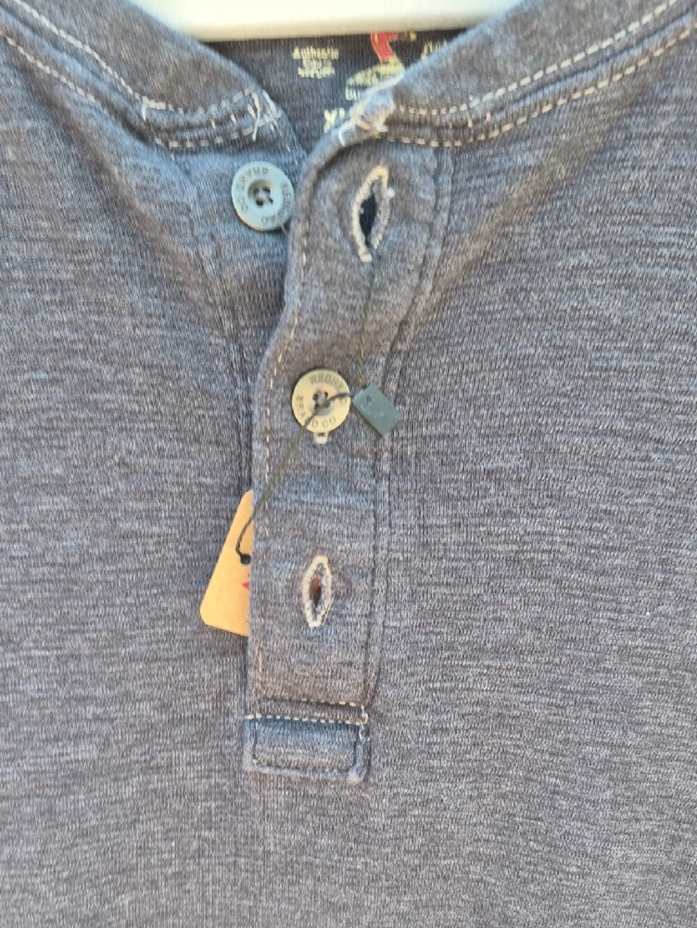 RedHead Men's Short-Sleeve Henley Tee in Charcoal Gray - Picture 3 of 4